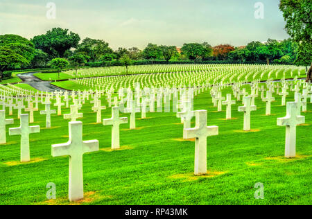 Gräber in Manila American Cemetery, Philippinen Stockfoto