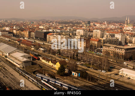 Bahnhof, Zagreb Kroatien Stockfoto