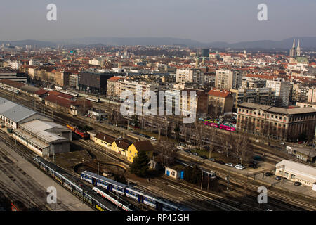 Bahnhof, Zagreb Kroatien Stockfoto