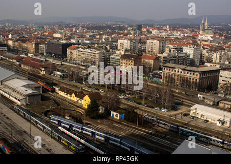 Bahnhof, Zagreb Kroatien Stockfoto