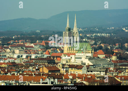 Kathedrale vor dem großen Erdbeben, Zagreb Kroatien Stockfoto