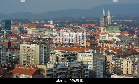 Kathedrale vor dem großen Erdbeben, Zagreb Kroatien Stockfoto