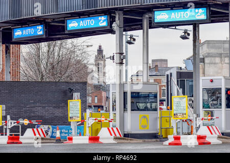 Birkenhead Tunnel Stand Stockfoto