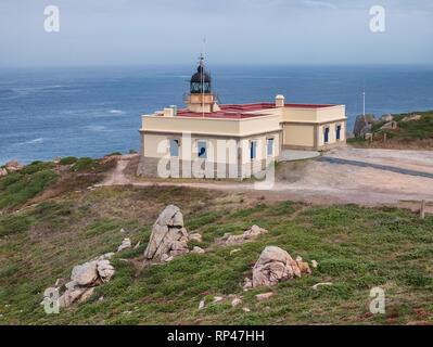 Leuchtturm am Kap vor, in der Nähe von Ferrol, La Coruna, Galicien, Spanien Stockfoto