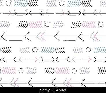 Nahtlose Muster in Boho style Ethnische und tribale Motive. Stock Vektor