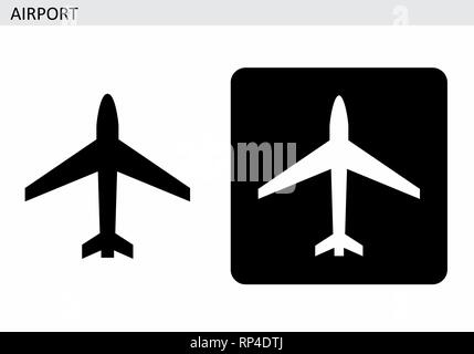Flughafen Symbole Abbildung Stock Vektor