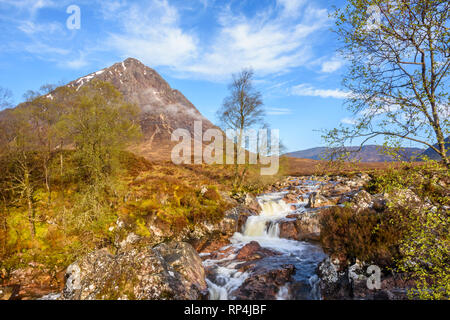 Buachaille Etive Mor, Glen Etive, in der Nähe von Glencoe und Rannoch Moor, Highlands, Schottland Stockfoto