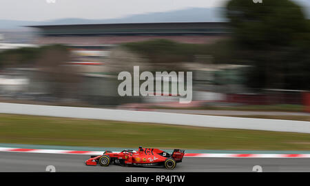 Ferrari's Sebastian Vettel bei Tag drei Vorsaison-testprogramm auf dem Circuit de Barcelona-Catalunya. Stockfoto