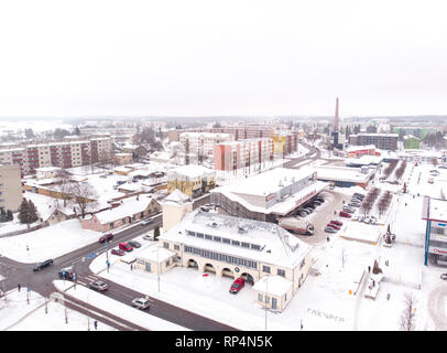 Luftbild der alten Stadt Rakvere in Lanne Viru Grafschaft von Estland Stockfoto