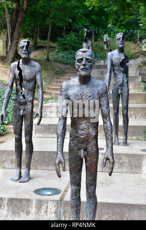 Bronze Statuen in Prag als Gedenkstätte für die Opfer des Kommunismus Stockfoto