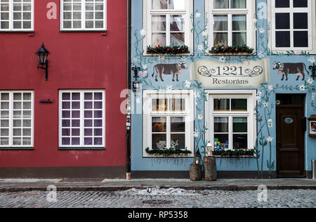 Schrullige 1221 Restorans - eines der größten instagrammable Ansichten in Riga, Lettland Stockfoto