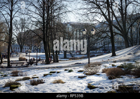 Bastion Hill Park (Bastejkalns) in Zentral Riga, Lettland Stockfoto