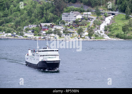 VEOY des Fjord 1. Fjord 1 Wie ist die größte Fähre Unternehmen in Norwegen und ist an der Merkur Markt an der Osloer Börse gelistet. Stockfoto