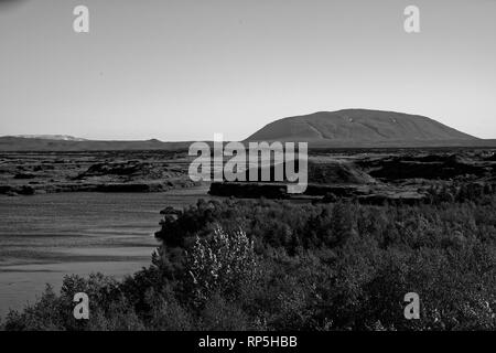 Kalfastrond lava Skulptur um Myvatn See Islands Stockfoto