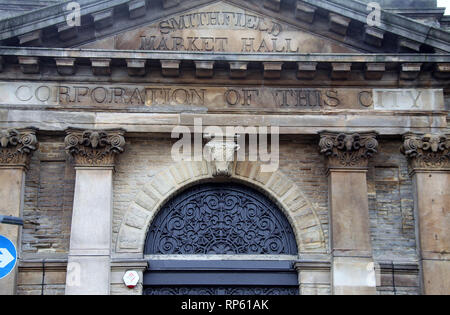 Smithfield Market Hall Gebäude im nördlichen Viertel von Manchester Stockfoto