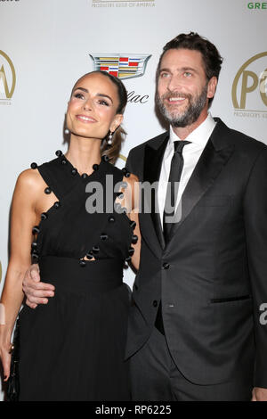 Prominente nehmen an der Producers Guild Awards im Beverly Hilton Hotel in CA Mit: Jordana Brewster, Andrew Form Wo: Beverly Hills, Kalifornien, USA, wenn: 20 Jan 2019 Credit: Nicky Nelson/WENN.com Stockfoto