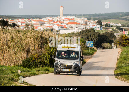 Caravan Ferien, Vila do Vpo, Sagres, Algarve, Portugal, Februar 2019 Stockfoto
