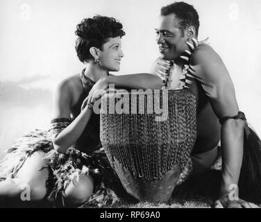 Paul Robeson Nina Mae McKinney Sanders des Flusses Portrait 1935 von tunbridge Regisseur Zoltan Korda Geschichte Edgar Wallace Filme Alexander Korda London/United Artists Stockfoto