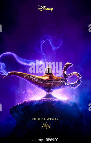 Aladdin (2019) von Guy Ritchie mit Naomi Scott, Mena Massoud und will Smith. US Advance Poster ***NUR FÜR REDAKTIONELLE ZWECKE***. Quelle: BFA / Walt Disney Studios Stockfoto