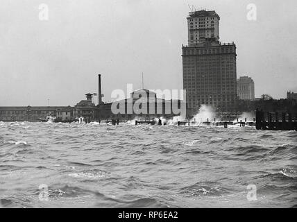 The Battery, New York City, 3. Januar 1910. Stockfoto