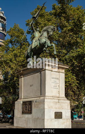 Statue von General San Martin, Santiago, Chile Stockfoto