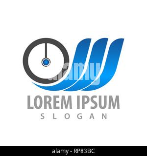 Logo Design. Kreis Flügeln. Symbol grafische Vorlage element Stock Vektor