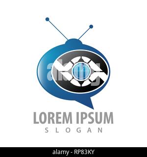 Logo Design. ellipse Fernsehen. Symbol grafische Vorlage element Stock Vektor