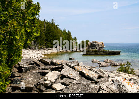 Schöne Huron See von Blumentopf Insel, Ontario gesehen Stockfoto