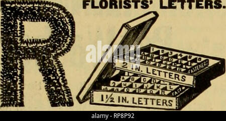 . Die amerikanische Florist: Eine wöchentliche Zeitschrift für den Handel. Blumenkultur ; Floristen. jgo^ Die mir ein r/Fl Mahlgut kann. 211 Boston Florist Schreiben. Briefe MAinjFACTnBERS OP FLORISTEN.. Diese irooden Box schön gefärbt und var-nlsliedt 18 x 30 xl! 3 In tn'o Abschnitte gebildet, eine für jede Größe schreiben. §: Iven weg mit der ersten Bestellung von 500 Buchstaben. Großbuchstaben, 1 V, 4- oder 2-inoh Größe, Pro 100, $ 2,00. Script schreiben." - 4. Verschluss mit einzelnen Buchstaben oder • vord. Durch leadinz Floristen überall und für den Verkauf von allen Großhandel für Floristen und Händlern genutzt. N. F. McCarthy, Baeume und Manager, 84 Hawley St.. BOSTON, Stockfoto
