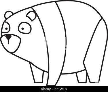 Cute bear panda Charakter Vector Illustration Design Stock Vektor