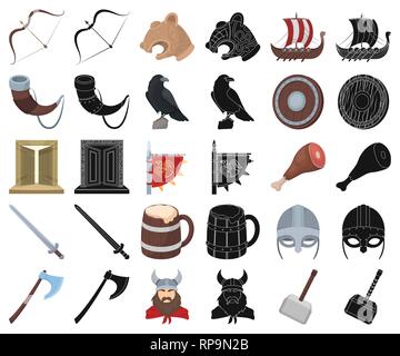 Ale, antike, Tiere, Kunst, Attribute, ax, Schlacht, Bug, Cartoon, schwarz, Sammlung, der Eroberer, Krähe, Custom, Design, Glaube, Flagge, Tore, Gott, Schinken, Hammer, Kopf, Helm, Geschichte, Horn, Icon, Illustration, isoliert, Ritter, Logo, Skandinavier, Northern, Alte, Menschen, Set, Schild, Schiff, Schild, Schwert, Symbol, Valhalla, Vector, viking, Krieger-, Web-, Vektor, Vektoren, Stock Vektor