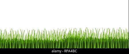 Grüne Gras Vektor. Gras Grenze Abbildung. Stock Vektor