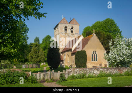 Die Kirche St. Bartholomäus in der Ortschaft Fingest, Buckinghamshire. Stockfoto