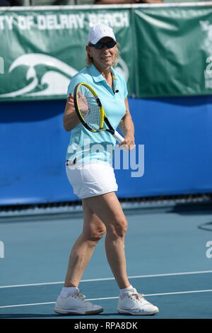 DELRAY Beach, FL - 27. Oktober: Martina Navratilova am Chris Evert/Raymond James Pro-Celebrity Tennis Klassiker an der Delray Beach Tennis Center am 27. Oktober 2012 in Delray Beach, Florida. Personen: Martina Navratilova Stockfoto