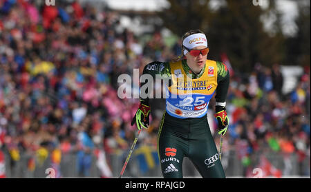 Seefeld, Österreich. 21 Feb, 2019. Langlauf, Weltmeisterschaft, Langlauf Sprint Freestyle, Frauen, Qualifizierung. Victoria Carl aus Deutschland auf der Strecke. Credit: Hendrik Schmidt/dpa-Zentralbild/dpa/Alamy leben Nachrichten Stockfoto