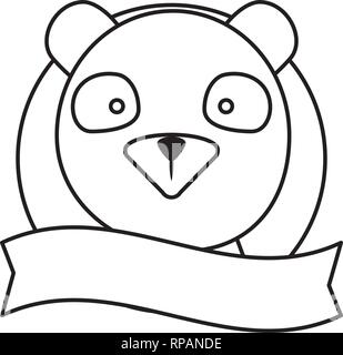 Cute bear panda Charakter Vector Illustration Design Stock Vektor
