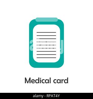 Medical Card im Comic-stil, Medical Card für Kinder, Vorschule Aktivität für Kinder, Vector Illustration Stock Vektor