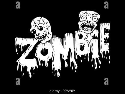 Zombie hand Schrift Stockfoto