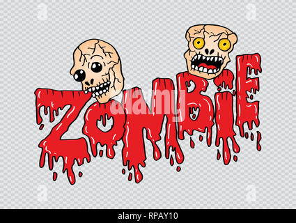 Zombie hand Schrift Stockfoto