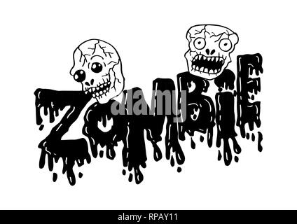 Zombie hand Schrift Stockfoto