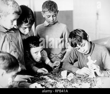 Kleine Jungs an der tci Dorf im valganna, Italien, 1963 Stockfoto