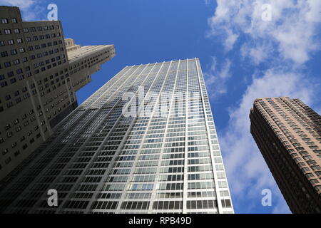 In den Vereinigten Staaten. New York City. Wolkenkratzer. Stockfoto