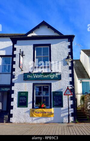 Die Wainwright Public House, Keswick, Stadtzentrum, Lake District, Cumbria, England, Großbritannien Stockfoto