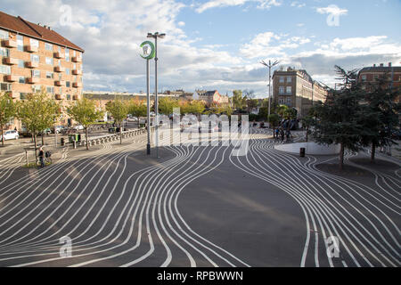 Superkilen Park in Kopenhagen, Dänemark. Stockfoto