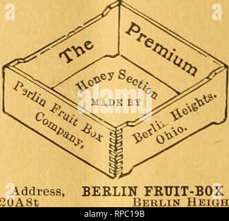. American bee Journal. Biene Kultur; Bienen. 396 DER AMERICAN BEE JOURNAL. 18. Juni, der Bee-Keepers' Guide: oder Handbuch der Imkerei, von Prof. A.J.Koch. Tbis loth und neueste Ausgabe der herrlichen Prof. Cooks booli von 460 Seiten, in gepflegten und erhebliche clotii verbindlich, schlagen wir vor, unseren derzeitigen Abonnenten, für die Arbeit, neue Teilnehmer für die American Bee Journal. Eine Beschreibung des Buches hier ist ziemlich un-nötig - Es ist einfach die komplette sci-entific und praktische Biene - Buch - Tag veröffentlicht. Vollständig illustrierte, und alle in den faszinierendsten Stil geschrieben, der Stockfoto