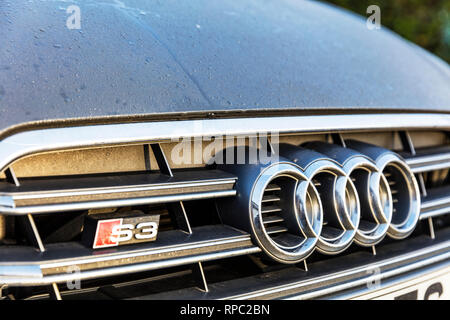 Audi S3, Audi S3, Audi, Audi, Audi Sport Auto, S 3 Abzeichen, Audi Logo, S3, Audi S3, Audi, Audi S3 Frontgrill, Audi, Auto, Autos, Stockfoto