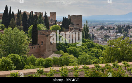 Die Alhambra, Granada, Andalusien, Spanien Stockfoto