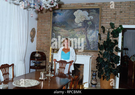 Baronin Carmen Tita Thyssen Bornemisza in Marbella, Spanien 1993. Baronin Carmen Tita Thyssen Bornemisza in Marbella, Spanien 1993. Stockfoto