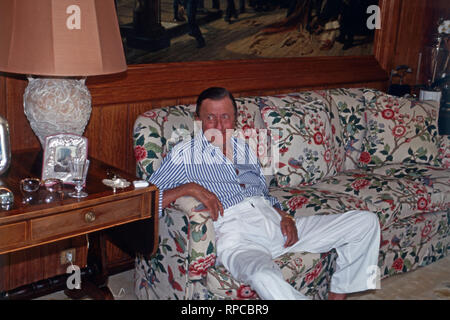 Baron Hans Heinrich Thyssen-Bornemisza de Kaszon in Sant Feliu de Guixols, Spanien 1998. Stockfoto