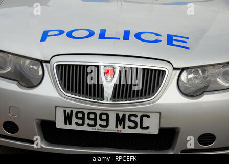 Polizei Auto mit der Nummer 999 in der amtlichen Kennzeichen Stockfoto